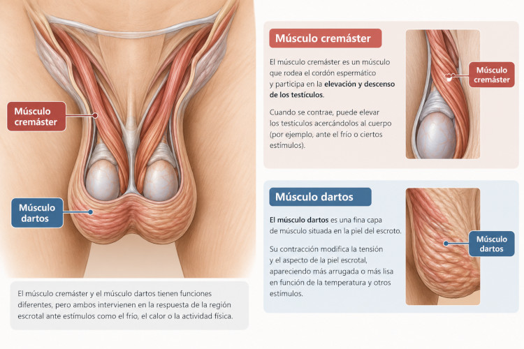 Descenso de testículos con toxina botulínica - músculo cremáster y músculo dartos
